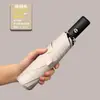 Paraguas Plegable Inverso Totalmente Automático para Hombres y Mujeres, Doble Propósito para Sol y Lluvia, Paraguas Sombrilla Doble Grande con Protección UV