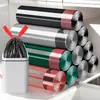 Saco de Lixo Doméstico Forte Médio e Grande com Cordão Limpo Preto Cozinha Banheiro Estudante Colorido Dormitório Hotel Lote