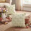 Conejo de Pascua Almohada de Peluche 3D Almohada Moderna Simple Funda de Cojín para Sofá de Sala de Estar Almohada Lumbar Festiva Transfronteriza