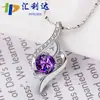 Rápido mano TikTok en línea Rojo Vivo suministro collar de plata ocho corazones y ocho flechas alta imitación color D moissanita Trébol colgante femenino