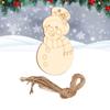 Decoração de Natal Pingente de Madeira DIY Grafite Pintado à Mão Lasca de Madeira Corte a Laser Placa em Branco Decoração de Árvore de Natal