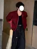 Ropa Americana Corta para Hombre, Estilo Atractivo, Moda de Alta Gama, Nueva Colección Primavera y Otoño, Chaqueta con Solapa y Hombreras, Chaqueta de Moda