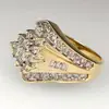 Anel Nobre de Indústria Pesada para Mulheres da Princesa Cao Shi, Anel de Luxo Acessível Fashionável Estilo Palaciano, Joia Exquisita com Zircônia Microincrustada