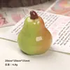 Acessórios de Resina DIY Desenho Animado, Presilhas de Cabelo de Cola de Creme Pera Gordinha 3D, Decorações para Capa de Celular, Fivelas de Sapato, Chaveiros, Pingentes