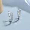 Aretes de Pedrería para Mujer Plata de Ley 925 Estilo Ins Simple Color Combinable Circonita Hebilla de Oreja de Pedrería Joyería de Oreja Elegante de Moda