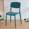 Silla de comedor minimalista con respaldo, adecuada para sentarse a largo plazo en restaurantes, uso doméstico, estilo nórdico, mesa de comedor de plástico moderna engrosada, diseño simple