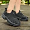 2025 Primavera e Outono Novos Sapatos para Idosos Couro Impermeável Slip-On Antiderrapante Tênis de Caminhada Confortáveis para Pessoas de Meia-Idade e Idosas
