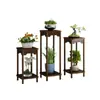 Soporte para Flores de Madera Maciza Mesa China para Flores Balcón Hogar de Pie Interior Sala de Estar Estante de Almacenamiento Suculenta Pothos Estante para Macetas