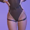 Accesorios Divertidos para Parejas Adultas Cinturón de Cuero Blanco y Negro Borla Cuero Pantalones de Cuero Comercio Exterior Ropa para Escenario y Discoteca