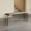 Banca Larga de Acrílico, Banca Flotante Transparente para Cambiar Zapatos para Dormitorio, Sala de Estar, Silla para Mesa de Comedor, Banca para Cambiar Zapatos del Hogar, Banca Larga Nórdica
