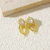 Fecho Final para Colares, Conector de Pérola para Joias, Pulseira com Incrustação de Zircônia, Fecho Conector DIY, Fecho Dourado, Fecho Boia