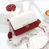 Bolsa Transversal Colorida Macaron com Alça Larga, Patchwork em Cores Contrastantes, Nova Estilo 2025 Pequena Quadrada com Fecho de Fivela, Bolsa Versátil Feminina
