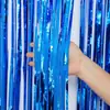 Cortina de lluvia brillante transfronteriza 1M x 2M para vacaciones, escenario, fiesta, boda, hogar, diversas ocasiones, arreglo de decoración de cumpleaños