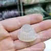 Colgante de Calcedonia Hielo Lichi Congelado Buda de Alta Calidad al por Mayor, Accesorios de Joyería con Colgante de Buda Sonriente 3D