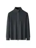 Yingao Estilo Old Money Cardigan de Punto 100% Algodón para Hombre Nuevo Doble Cremallera Otoño Invierno Cuello Alto Chaqueta Estilo Caballero Transfronteriza