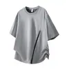 Ropa para Hombre Fengshe / 2026 Nueva Camiseta Casual Versátil de Manga Corta para Hombre, Ropa de Manga Media Talla Grande, Top Camiseta