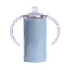 Taza para Sublimación Recubierta con Transferencia de Calor Transfronteriza Taza Recta de 12 oz Taza con Doble Asa Taza Termo Pequeña Elegante Venta Caliente Transfronteriza