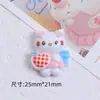 Lindo gatito con lazo de resina DIY gel de crema pasador hecho a mano anillo para el pelo funda de teléfono móvil pegatina para refrigerador parche para taza