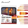 Set de Pinceles de Lienzo de Gama Alta Transfronterizo, Serie Completa de 24 Piezas de Pinceles para Lienzo, Pinceles de Pintura de Madera y Nylon, Pinceles de Pintura