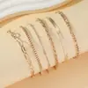Traje Transfronterizo Europeo y Americano Joyería Moda Simple Minimalista Pulsera de Cadena Metálica Nueva Combinación de Aleación Joyería Venta Caliente