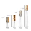 Frasco de vidro para perfume e óleo essencial de 2ml, 3ml, 5ml, 10ml com tubo de puxar, subfrasco cosmético portátil