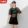 Conjunto de Maiô Feminino Plus Size Soltinho de Três Peças, Estilo Emagrecedor, Saída de Praia para Figuras Ligeiramente Cheinhas