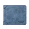 Billetera Nueva para Hombre 2025 Billetera Corta para Hombre Ranuras Múltiples para Tarjetas Color Puro Moda de Gama Alta Billetera Caliente