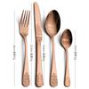 Explosivo Transfronteiriço da Amazon 1010 Conjunto de Talheres de Aço Inoxidável Faca, Garfo e Colher Conjunto de 5 Peças Palácio Leve Luxo Talheres para Comida Ocidental