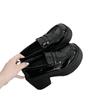 Zapatos pequeños de cuero estilo británico retro para mujer, zapatos de tacón alto de tacón grueso, nuevos mocasines Mary Jane sin cordones al por mayor, suelas gruesas