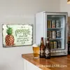 Artesanía metálica creativa placa metálica temática de pizza y papas fritas placa de hojalata decorativa personalizada pintura de hierro
