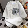 Camiseta de Manga Corta para Mujer con Estampado de Dibujos Animados Divertidos, Nuevo Diseño de Nicho para Verano 2026, Top Casual Holgado y Versátil