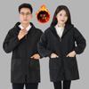 Nuevo mayoreo delantal invierno impermeable overol frío ropa cálida forro polar mujer ropa de trabajo sucia de cocina