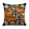 Cojín de Sofá Funda para Cojín Decorativo de Lino con Estampado de Letras y Calabaza Celebración del Festival de Acción de Gracias de Otoño Transfronterizo