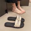 Pantuflas planas de estilo coreano para uso exterior Verano 2025 Nueva llegada Modernas Combinan con todo Pantuflas de celebridad de internet Sandalias y pantuflas de hada