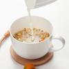 Taza de Desayuno de Porcelana de Hueso para Avena Taza de Leche Cerámica de Gran Capacidad Calentamiento en Microondas Bol para Yogur y Avena Hogareño