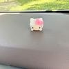 Muñeco de gato KT de dibujos animados accesorios de goma blanda de PVC funda para teléfono móvil caja de almacenamiento parche de exhibición para coche adornos de decoración