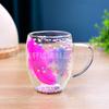 Producto Nuevo Creativo Transfronterizo, Taza de Doble Capa Resistente a Altas Temperaturas, Vaso de Vidrio Doméstico para Agua, Taza de Café, el Tesoro de la Tienda, Vidrio de Borosilicato Alto