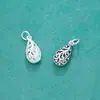 Prata Tailandesa Pingente Liso de Prata Padrão Cauda de Fênix Recortada Pingente Gota D'água Pulseira de Cristal Material para Miçangas DIY Acessórios de Prata S925