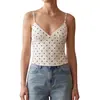 Top Sexy Hottie Francês de Nova Moda Europeu e Americano com Estampa de Bolinhas, Slim-Fit, Afinando, Puro Desejo, Regata Casual