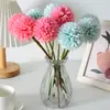 Otoño flor artificial de una sola cabeza bola de diente de león crisantemo flor artificial decoración para sala de estar del hogar accesorios para estudio de bodas al por mayor