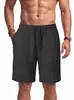Pantalones cortos casuales de cordón para hombre, de estilo europeo y americano, para exteriores, vacaciones, verano, playa, corte holgado