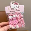 Gomas para el pelo de niños Lindo Dibujo Animado Gato KT Lazo Cuerdas para el pelo para Niñas Gomas para el pelo de Bebé Elástico para el pelo que no daña Accesorios para el pelo