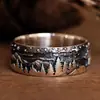 Huajie Europa y Estados Unidos transfronterizo más vendido joyería para hombres y mujeres oso lindo amantes estilo retro anillo ventas directas de fábrica