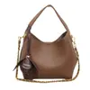 Bolso de mano de mujer de moda 2026 estilo coreano nuevo con patrón de lichi, gran capacidad, bolso de hombro, bolso cruzado tipo cubo