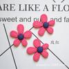 Accesorios de joyería de resina con forma de flor irregular de cinco pétalos, horquilla para niña, tocado de cuerda para el cabello, material de flor mate