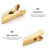 Pinza de Cocodrilo de Acero Inoxidable Pinza Selladora de Bolsas de Café Pinza de Cola Larga para Bolsas de Alimentos Caseras Pinza para Leche en Polvo Pinza Multiusos para Archivos y Facturas