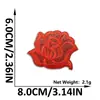 Parche Bordado de Flor Rosa con Purpurina, Nuevo Estilo Floral, Parche Adhesivo Termofusible para Decoración de Chaquetas, Zapatos y Maletas