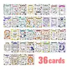Compra Directa Transfronteriza de 36 Tarjetas Educativas Infantiles con Ilustraciones de Acuarela de Perros Lindos Vintage Estilo Expresión Emocional