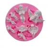 Anjo Pequeno Anjo Asas Flip Açúcar Silicone Molde Decoração de Bolo Molde Glacê Biscoito Assar Molde Vela Molde