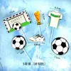 Decoración de Pastel de Cumpleaños Temática de Fútbol, Topper de Niño Jugando al Fútbol, Joven Animando Persiguiendo Sueños, Decoración de Mesa de Postres